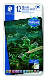 Lapices De Colores Staedtler Design Journey 146 Colores Metalico Estuche Metal De 12