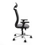 PIQUERAS Y CRESPO Silla de oficina Zulema Gris y Negro con Brazos 3D