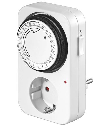 MicroConnect GRUTIMER Temporizador analógico de 24 horas con LED MicroConnect GRUTIMER Temporizador analógico de 24 horas con LED
