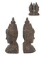 DKD Home Decor Set de 2 Sujetalibros de Resina Buda Marrón Oscuro