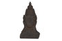 DKD Home Decor Set de 2 Sujetalibros de Resina Buda Marrón Oscuro