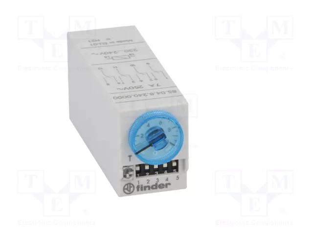 FINDER Relé de tiempo Serie 85 4PDT 230VAC/VDC
