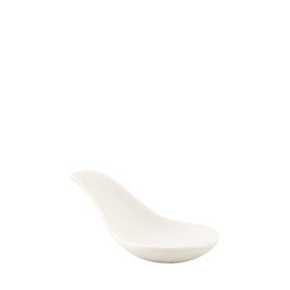 Summa Noubon Cuchara de Postre en Porcelana Color Marfil, Longitud 9 cm - Vajilla (Set de 12)