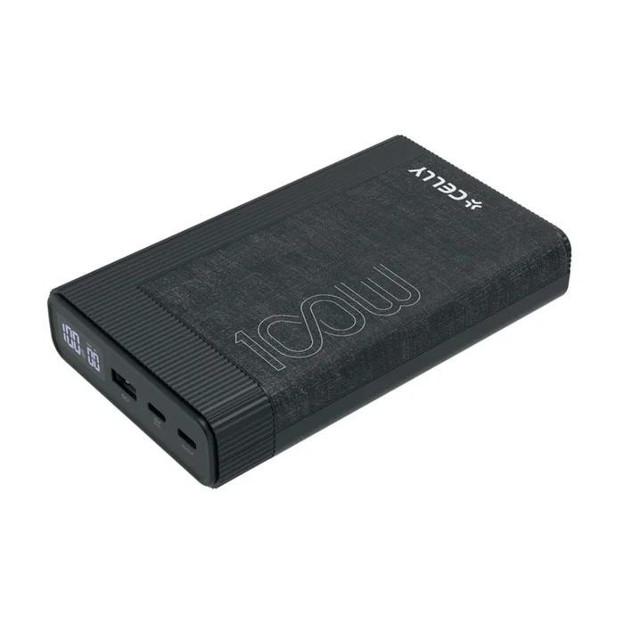 Celly Power Bank PBPD100W20000BK 20000 mAh 100W Carga Rápida Puertos USB-C/USB-A Negro
