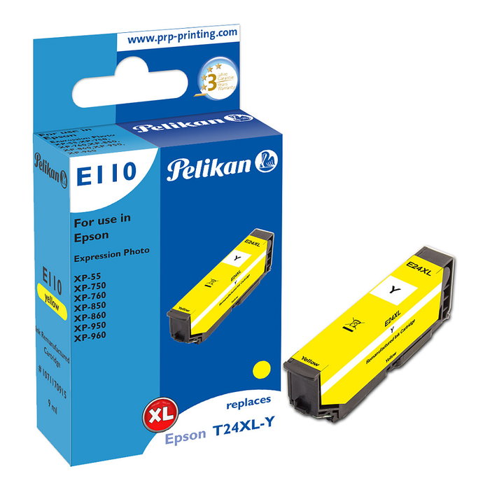 Pelikan E110 Cartucho de Tinta Amarillo XL Pelikan E110 Cartucho de Tinta Amarillo XL
