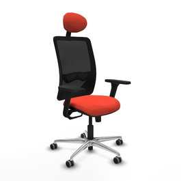 PIQUERAS Y CRESPO Silla de oficina Zulema Naranja oscuro y Negro