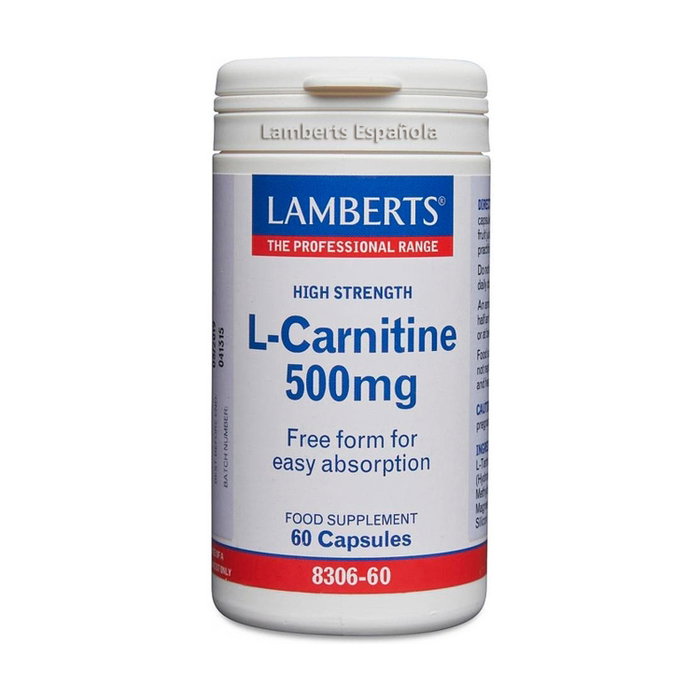 Lamberts L-Carnitina 500mg 60 Cápsulas Suplemento Sin Cafeína Lamberts L-Carnitina 500mg 60 Cápsulas Suplemento Sin Cafeína