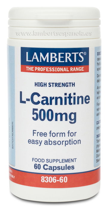 LAMBERTS L-Carnitina 500 mg 60 cápsulas LAMBERTS L-Carnitina 500 mg 60 cápsulas