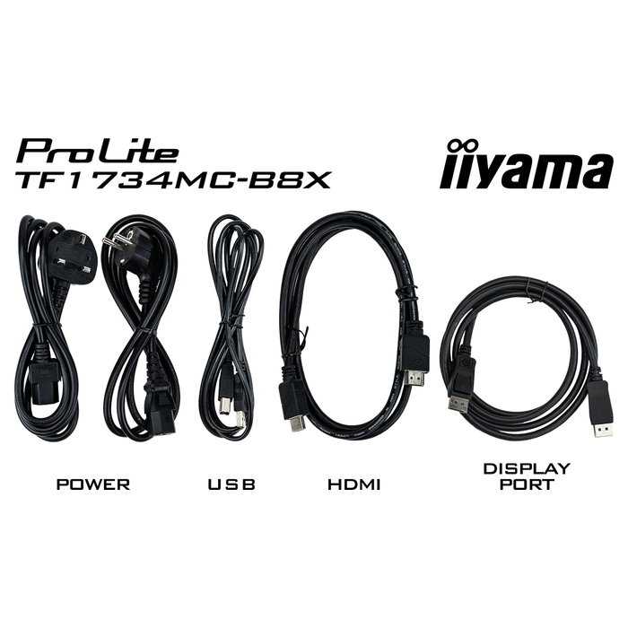 iiyama ProLite TF1734MC-B8X 17" Monitor Táctil 1280x1024 5:4 TN 5ms 75Hz HDMI DisplayPort VGA VESA Negro