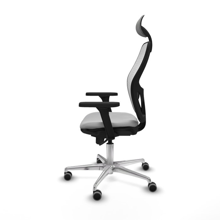 PIQUERAS Y CRESPO Silla de oficina Jorquera con mecanismo Sincro, Gris claro y Blanco PIQUERAS Y CRESPO Silla de oficina Jorquera con mecanismo Sincro, Gris claro y Blanco