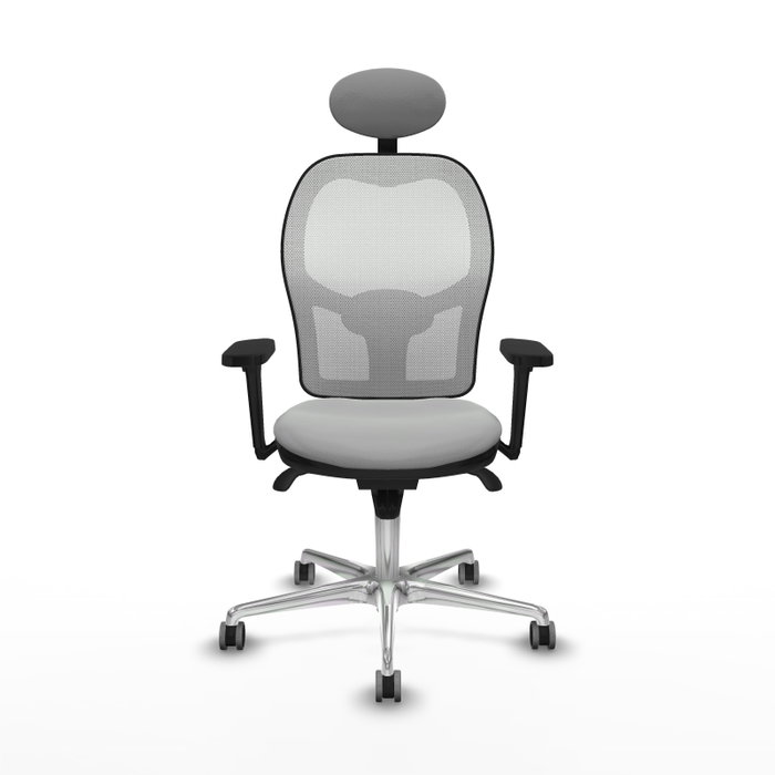 PIQUERAS Y CRESPO Silla de oficina Jorquera con mecanismo Sincro, Gris claro y Blanco PIQUERAS Y CRESPO Silla de oficina Jorquera con mecanismo Sincro, Gris claro y Blanco