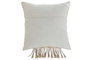 DKD Home Decor Cushions abril24 natur a Cojin Boho Blanco Roto Dorado Algodon Lurex 45 x 45 cm (2 Unidades)