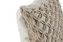 DKD Home Decor Cushions abril24 natur a Cojin Boho Blanco Roto Dorado Algodon Lurex 45 x 45 cm (2 Unidades)