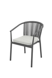 DKD Home Decor Silla Terraza Y Jardin 61 x 76 x 56 cm (2 Unidades) Aluminio Poliester