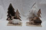 DKD Home Decor Decoración de Madera Navidad Alpina Surtido de 2 Piezas