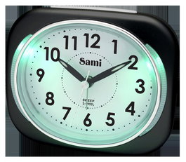 SAMI Despertador Grande Cuadrado Silencioso con Luz LED