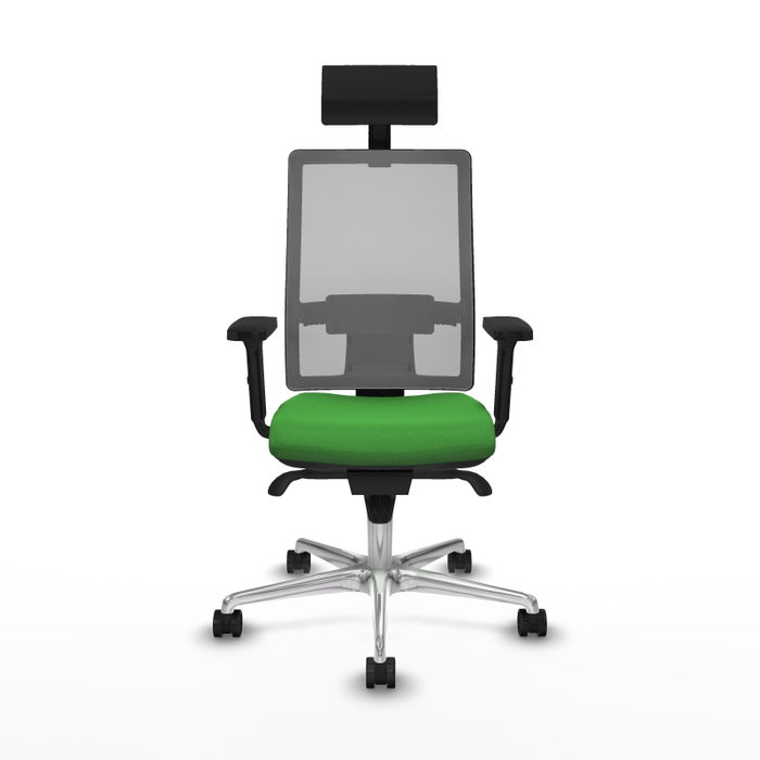 PIQUERAS Y CRESPO Silla de oficina Horna Verde y Gris con Mecanismo Sincro PIQUERAS Y CRESPO Silla de oficina Horna Verde y Gris con Mecanismo Sincro