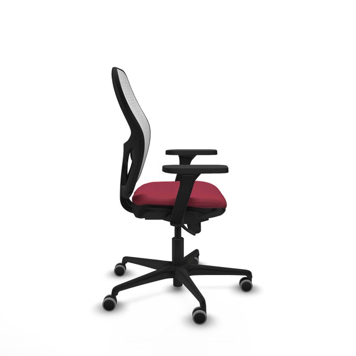 PIQUERAS Y CRESPO Silla de oficina Jorquera con mecanismo Sincro, Granate y Blanco PIQUERAS Y CRESPO Silla de oficina Jorquera con mecanismo Sincro, Granate y Blanco