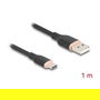 DeLOCK Cable USB 2.0 USB-A a USB-C 1 m Negro - 81226