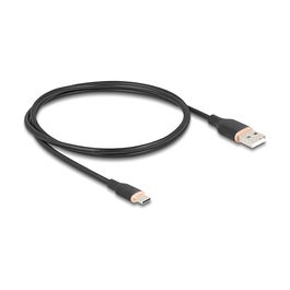 DeLOCK Cable USB 2.0 USB-A a USB-C 1 m Negro - 81226