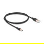 DeLOCK Cable USB 2.0 USB-A a USB-C 1 m Negro - 81226