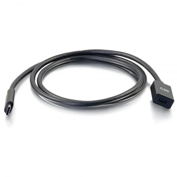 C2G 88658 Cable Alargador USB-C a USB-C Macho a Hembra USB 3.2 Gen 2 (10 Gbps, 3A) 0.9 m Negro