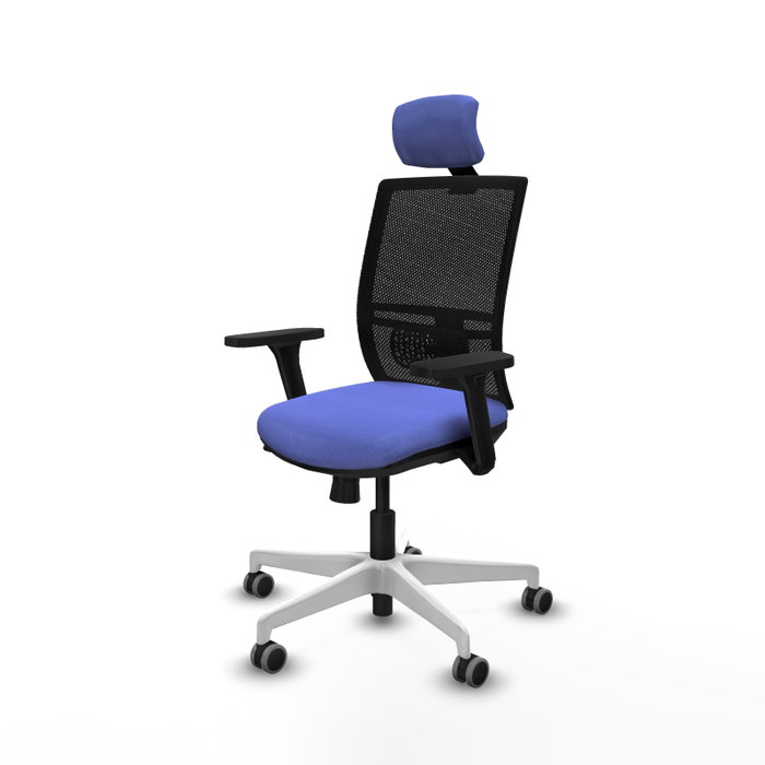PIQUERAS Y CRESPO Silla de oficina Yunquera con Mecanismo Sincro/Traslack Azul claro