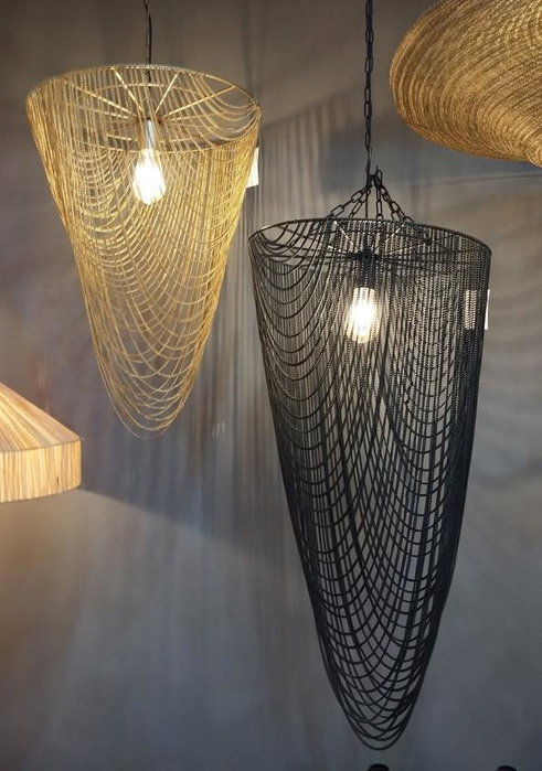 DKD Home Decor Lámpara de Techo de Hierro con Cadenas y Acabado Envejecido Dorado