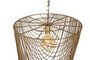 DKD Home Decor Lámpara de Techo de Hierro con Cadenas y Acabado Envejecido Dorado