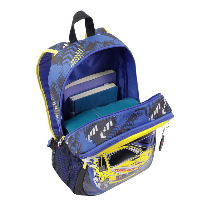 Totto Mochila Escolar Grande Carreras de Coches MJ04VLC003-2310-6J7L Capacidad 17.9 Litros Azul