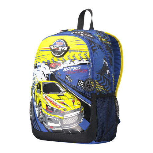 Totto Mochila Escolar Grande Carreras de Coches MJ04VLC003-2310-6J7L Capacidad 17.9 Litros Azul