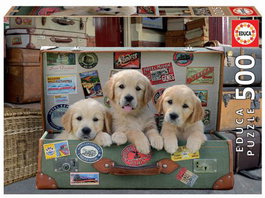 EDUCA BORRAS Cachorros en el equipaje puzzle 500 piezas