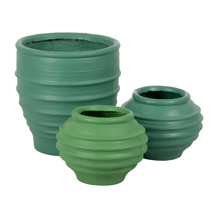 Macetero Verde Resina Decoración 40 X 40 X 30 cm Macetero Verde Resina Decoración 40 X 40 X 30 cm