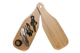 DKD Home Decor VINO SET 5 BAMBU INOX Natural