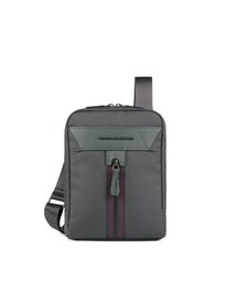 Trakai, Bolso de hombro, Bolso bandolera de tela, Verde, 16 x 22 x 4 cm, Para hombres