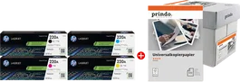 HP 220A MCVP Value Pack Papel Universal 2500 Hojas Negro, Cian, Magenta, Amarillo, Blanco - 7.400 Páginas