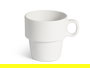 Vessia Taza Desayuno Porcelana Apilable Blanco 36 cl 8.5x10x11 cm (Set de 24)