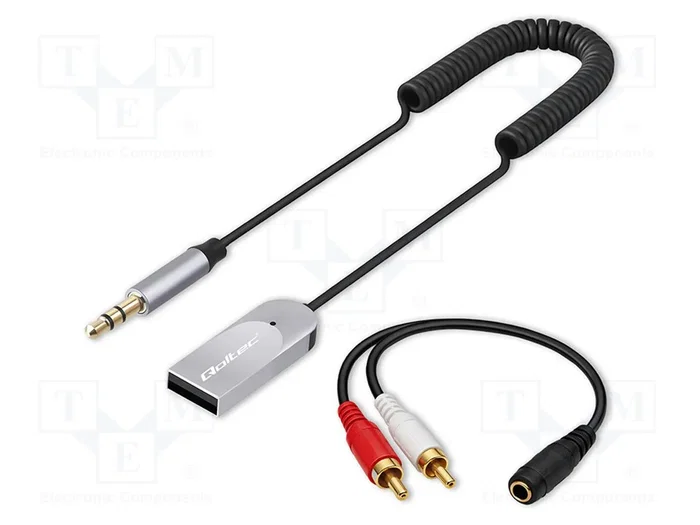 QOLTEC Receiver BT Negro Inalámbrico Bluetooth 6.0 QOLTEC Receiver BT Negro Inalámbrico Bluetooth 6.0