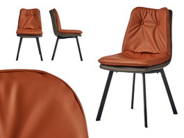 Giftdecor Sillón Teja Respaldo Con Botones Borde Gris 62x85x47cm (Set de 2)