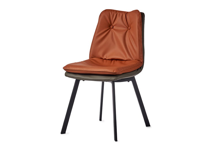 Giftdecor Sillón Teja Respaldo Con Botones Borde Gris 62x85x47cm (Set de 2)