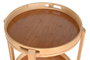 DKD Home Decor Camarera de Bambú e Inox con 3 Estantes y Ruedas