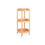 DKD Home Decor Camarera Bambú Inox 3 Estantes Ruedas Mueble Bar Natural 44 x 90 x 44 cm