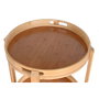 DKD Home Decor Camarera Bambú Inox 3 Estantes Ruedas Mueble Bar Natural 44 x 90 x 44 cm