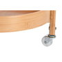 DKD Home Decor Camarera Bambú Inox 3 Estantes Ruedas Mueble Bar Natural 44 x 90 x 44 cm