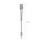 Aisens Cable Adaptador Audio Jack 3.5mm Macho a 2x Hembra 3.5mm Gris 25cm