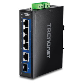 TRENDnet TI-G50611 Switch Industrial 6 Puertos 2.5G Ethernet con 1 Puerto 10G y SFP+, No Administrado, Montaje en Carril DIN