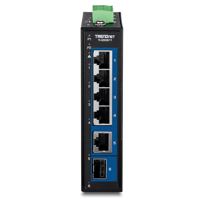 TRENDnet TI-G50611 Switch Industrial 6 Puertos 2.5G Ethernet con 1 Puerto 10G y SFP+, No Administrado, Montaje en Carril DIN
