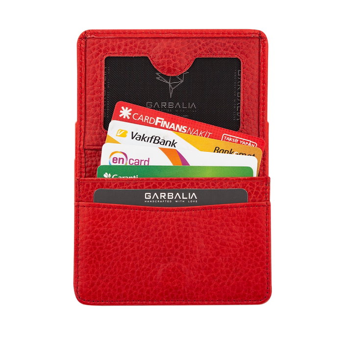 Zoozie Bags Cartera Unisex Piel Roja Elegante y Sofisticada, 10.8 x 2 x 7.6 cm