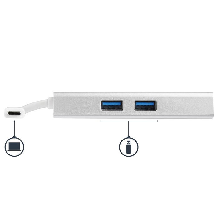 StarTech.com Adaptador Multipuertos USB-C 4K HDMI Gigabit Ethernet USB 3.0 Power Delivery 60W