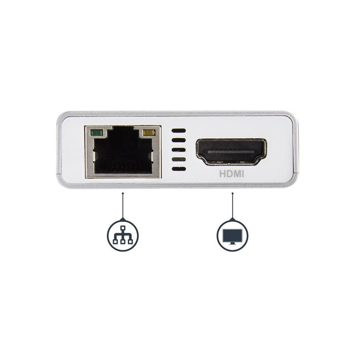 StarTech.com Adaptador Multipuertos USB-C 4K HDMI Gigabit Ethernet USB 3.0 Power Delivery 60W